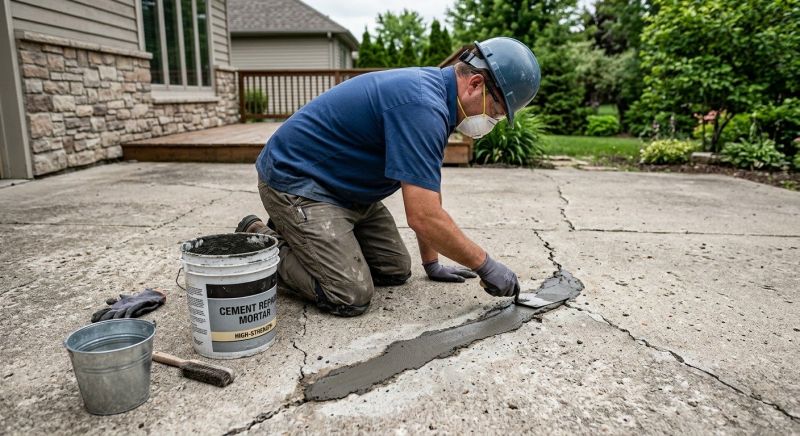 Porch Crack Repair in West Des Moines, IA